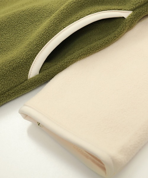 S'more（スモア）の「Bicolor fleece dress (AW)（ワンピース・レディース・カーキ/ホワイト・LARGE/MEDIUM/SMALL）」の8枚目の写真