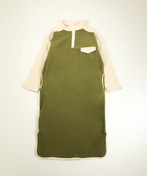 S'more（スモア）の「Bicolor fleece dress (AW)（ワンピース・レディース・カーキ/ホワイト・LARGE/MEDIUM/SMALL）」の20枚目の写真