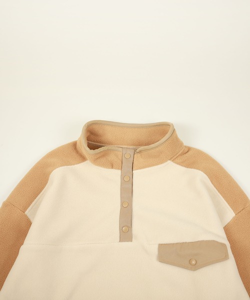 S'more（スモア）の「Bicolor fleece dress (AW)（ワンピース・レディース・カーキ/ホワイト・LARGE/MEDIUM/SMALL）」の12枚目の写真