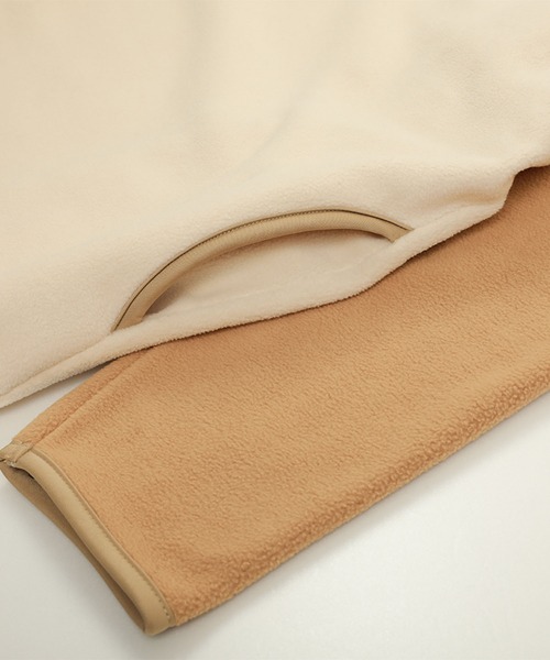 S'more（スモア）の「Bicolor fleece dress (AW)（ワンピース・レディース・カーキ/ホワイト・LARGE/MEDIUM/SMALL）」の15枚目の写真