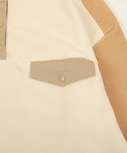 S'more（スモア）の「Bicolor fleece dress (AW)（ワンピース・レディース・カーキ/ホワイト・LARGE/MEDIUM/SMALL）」の13枚目の写真