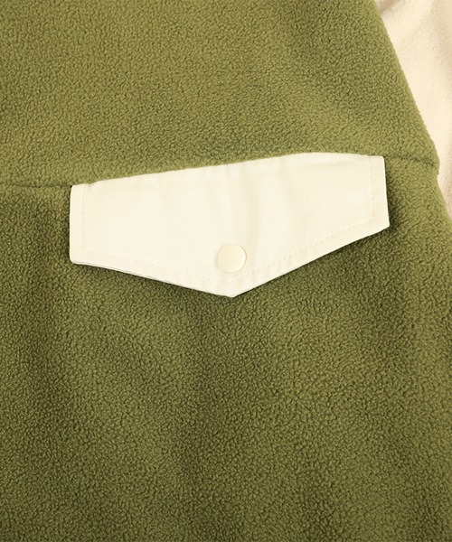 S'more（スモア）の「Bicolor fleece dress (AW)（ワンピース・レディース・カーキ/ホワイト・LARGE/MEDIUM/SMALL）」の7枚目の写真