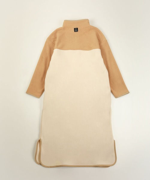 S'more（スモア）の「Bicolor fleece dress (AW)（ワンピース・レディース・カーキ/ホワイト・LARGE/MEDIUM/SMALL）」の4枚目の写真