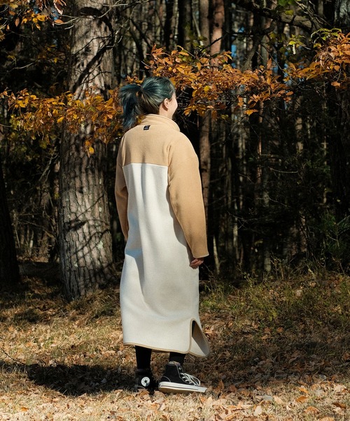 S'more（スモア）の「Bicolor fleece dress (AW)（ワンピース・レディース・カーキ/ホワイト・LARGE/MEDIUM/SMALL）」の10枚目の写真