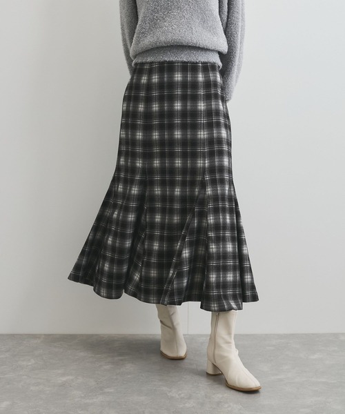 セール】【洗える】チェック柄マーメイドスカート（スカート）｜VIS