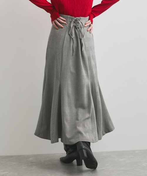 VIS（ビス）の「【洗える】チェック柄マーメイドスカート（スカート・レディース・ブラック系その他/ブラック系その他2・M/S）」の9枚目の写真