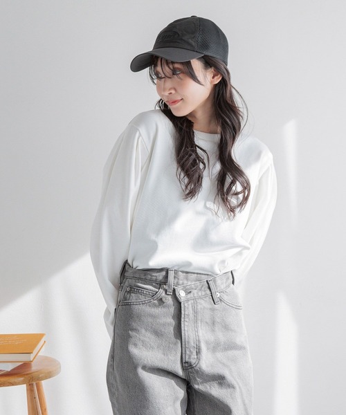 LOWRYS FARM（ローリーズファーム）の「パワショルウラケプルオーバー252822（スウェット・レディース・ブラック/ピンク/オフホワイト・FREE）」の7枚目の写真