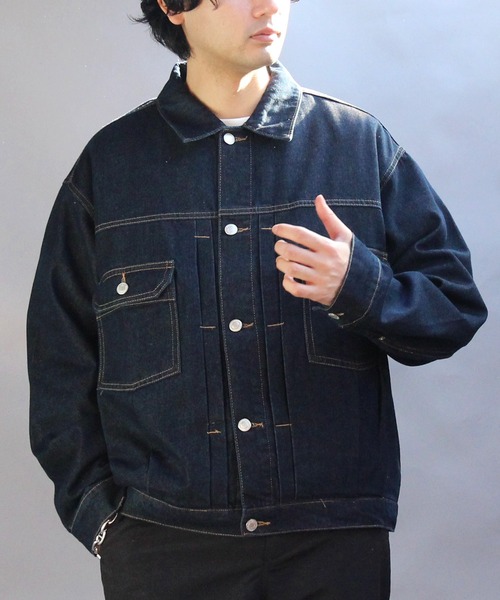 ８(eight)（エイト）の「デニムジャケット（デニムジャケット・メンズ・ブラック/ブルー/ネイビー・MEDIUM/LARGE）」の2枚目の写真