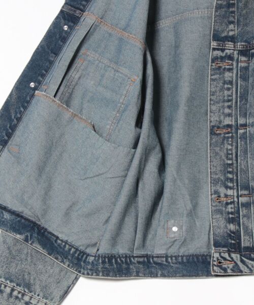 ８(eight)（エイト）の「デニムジャケット（デニムジャケット・メンズ・ブラック/ブルー/ネイビー・MEDIUM/LARGE）」の5枚目の写真