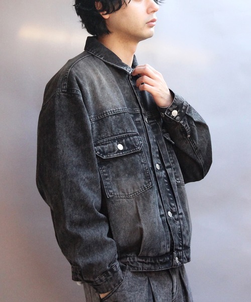 ８(eight)（エイト）の「デニムジャケット（デニムジャケット・メンズ・ブラック/ブルー/ネイビー・MEDIUM/LARGE）」の6枚目の写真