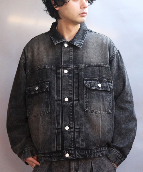 ８(eight)（エイト）の「デニムジャケット（デニムジャケット・メンズ・ブラック/ブルー/ネイビー・MEDIUM/LARGE）」の7枚目の写真