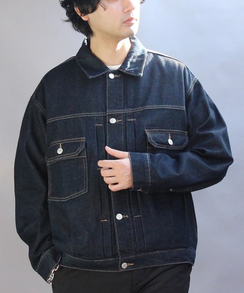 ８(eight)（エイト）の「デニムジャケット（デニムジャケット・メンズ・ブラック/ブルー/ネイビー・MEDIUM/LARGE）」の15枚目の写真