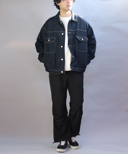 ８(eight)（エイト）の「デニムジャケット（デニムジャケット・メンズ・ブラック/ブルー/ネイビー・MEDIUM/LARGE）」の19枚目の写真