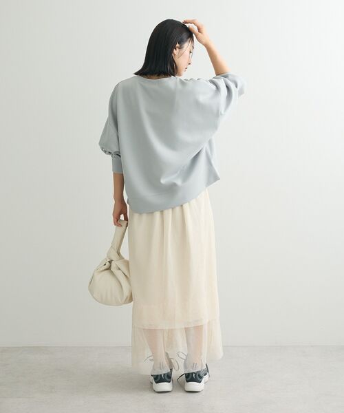 Green　Parks（グリーンパークス）の「メッシュティアードスカート（スカート・レディース・チャコールグレー/ミント/ホワイト系その他2・FREE）」の7枚目の写真