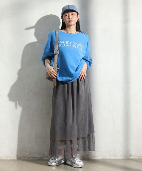 Green　Parks（グリーンパークス）の「メッシュティアードスカート（スカート・レディース・チャコールグレー/ミント/ホワイト系その他2・FREE）」の12枚目の写真