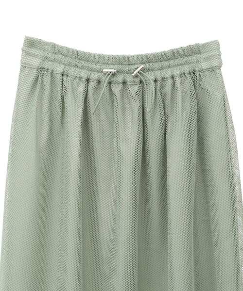 Green　Parks（グリーンパークス）の「メッシュティアードスカート（スカート・レディース・チャコールグレー/ミント/ホワイト系その他2・FREE）」の18枚目の写真