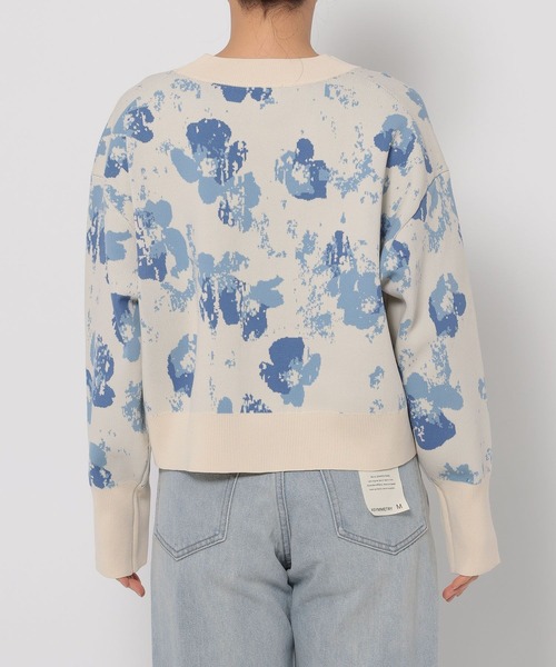 ばらエレガント4 セール】フラワージャガードカーディガン 308781（カーディガン