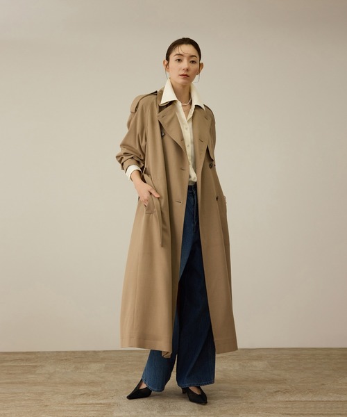 ROPE'(ロペ)の「MANTECO(マンテコ) テンセルウールトレンチコート(トレンチコート・レディース・ベージュ・38/36)」の17枚目の写真