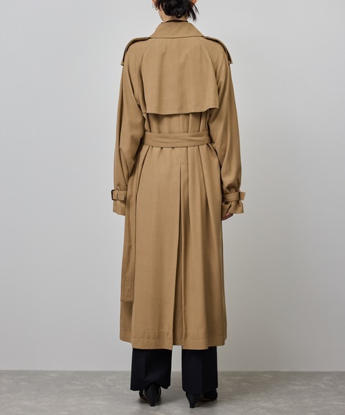 ROPE ロペ ベージュ ロングトレンチコート サイズ36 MANTECO(マンテコ) テンセルウールトレンチコート（トレンチコート