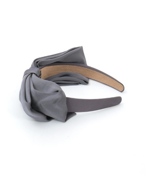 axes femme（アクシーズファム）の「サテンリボンカチューシャ（カチューシャ・レディース・グリーン/パープル/グレー・FREE）」の6枚目の写真