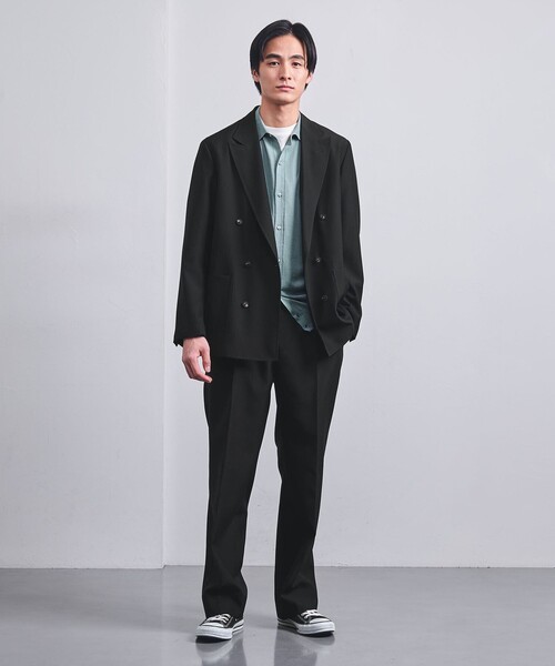 UNITED ARROWS(ユナイテッドアローズ)の「ヴィストウール 2プリーツ ワイド スラックス(スラックス・メンズ・ブラック・S/M/L/XL)」の3枚目の写真