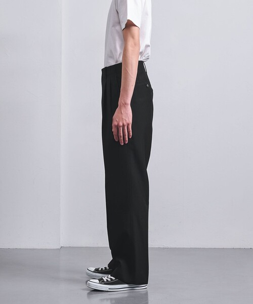 UNITED ARROWS(ユナイテッドアローズ)の「ヴィストウール 2プリーツ ワイド スラックス(スラックス・メンズ・ブラック・S/M/L/XL)」の5枚目の写真