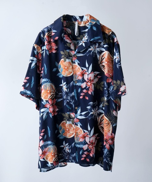 Starting Over（スターティングオーバー）の「rayon aloha shirt short sleeve / レーヨン アロハシャツ 半袖（シャツ/ブラウス・メンズ・ネイビー/グレー/ブラック/レッド・M/L）」の3枚目の写真