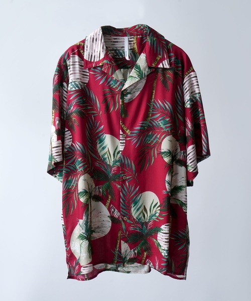 Starting Over（スターティングオーバー）の「rayon aloha shirt short sleeve / レーヨン アロハシャツ 半袖（シャツ/ブラウス・メンズ・ネイビー/グレー/ブラック/レッド・M/L）」の4枚目の写真