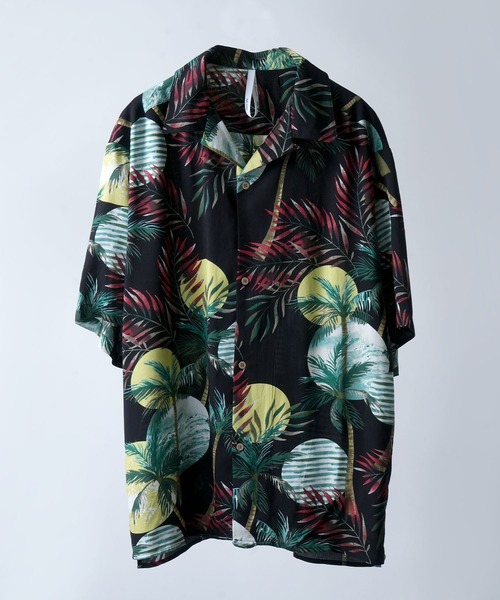 Starting Over（スターティングオーバー）の「rayon aloha shirt short sleeve / レーヨン アロハシャツ 半袖（シャツ/ブラウス・メンズ・ネイビー/グレー/ブラック/レッド・M/L）」の2枚目の写真