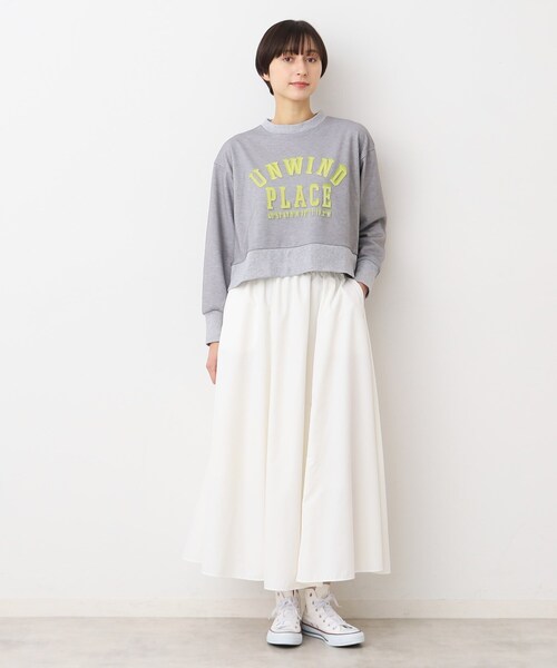 Dessin（デッサン）の「【ウエストゴム・洗える】タックギャザースカート（S～L）（スカート・レディース・ホワイト系/イエロー系その他/ライトブルー・01/02/03）」の5枚目の写真