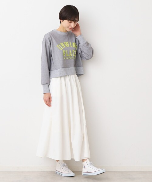 Dessin（デッサン）の「【ウエストゴム・洗える】タックギャザースカート（S～L）（スカート・レディース・ホワイト系/イエロー系その他/ライトブルー・01/02/03）」の6枚目の写真