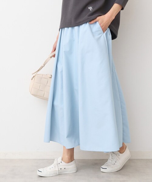 Dessin（デッサン）の「【ウエストゴム・洗える】タックギャザースカート（S～L）（スカート・レディース・ホワイト系/イエロー系その他/ライトブルー・01/02/03）」の8枚目の写真
