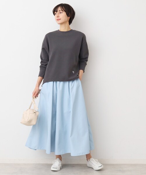 Dessin（デッサン）の「【ウエストゴム・洗える】タックギャザースカート（S～L）（スカート・レディース・ホワイト系/イエロー系その他/ライトブルー・01/02/03）」の9枚目の写真