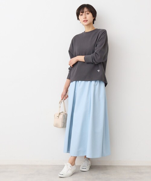 Dessin（デッサン）の「【ウエストゴム・洗える】タックギャザースカート（S～L）（スカート・レディース・ホワイト系/イエロー系その他/ライトブルー・01/02/03）」の10枚目の写真