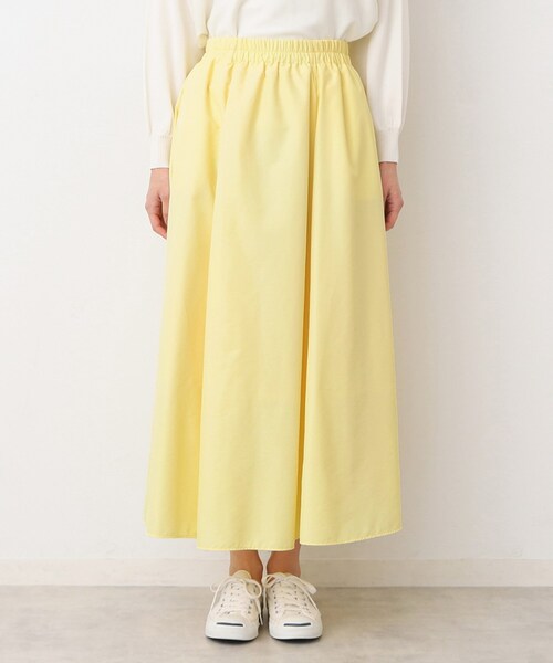 Dessin（デッサン）の「【ウエストゴム・洗える】タックギャザースカート（S～L）（スカート・レディース・ホワイト系/イエロー系その他/ライトブルー・01/02/03）」の16枚目の写真