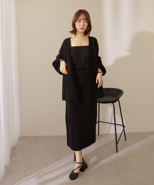 LAULEN(ローレン)の「cache coeur knit cardigan /カシュクール ボリュームスリーブ ニット カーディガン(カーディガン/ボレロ・レディース・ベージュ/ブラック/アイボリー・FREE)」の10枚目の写真