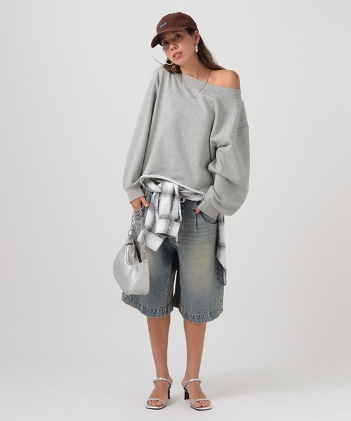 BAYFLOW（ベイフロー）の「[トレンドアイテム]デニムショートパンツ（デニムパンツ・レディース・ブラック/ブルー・SMALL/MEDIUM）」の9枚目の写真