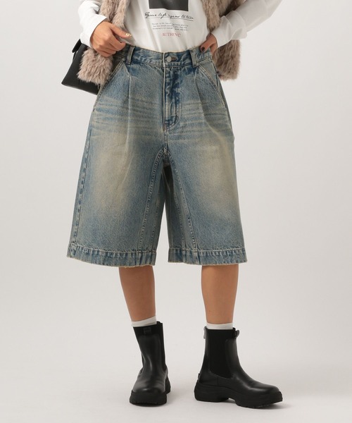 BAYFLOW（ベイフロー）の「[トレンドアイテム]デニムショートパンツ（デニムパンツ・レディース・ブラック/ブルー・SMALL/MEDIUM）」の13枚目の写真