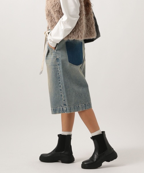BAYFLOW（ベイフロー）の「[トレンドアイテム]デニムショートパンツ（デニムパンツ・レディース・ブラック/ブルー・SMALL/MEDIUM）」の14枚目の写真