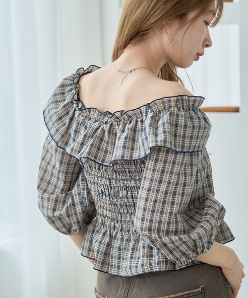 Kastane - Kastane 花柄カシュクールブラウス Kastane（カスタネ）の「＜再入荷＞七分袖花柄カシュクール