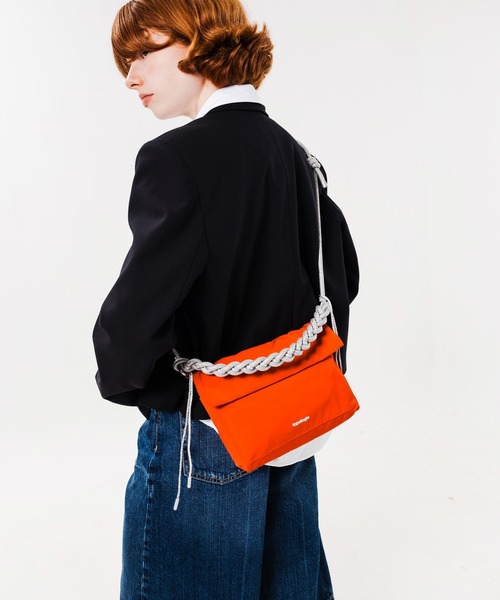 ストラップ付き　topologie Musette Medium Topologie Musette Medium Black Tech Sateen Bag - FREE 24h delivery