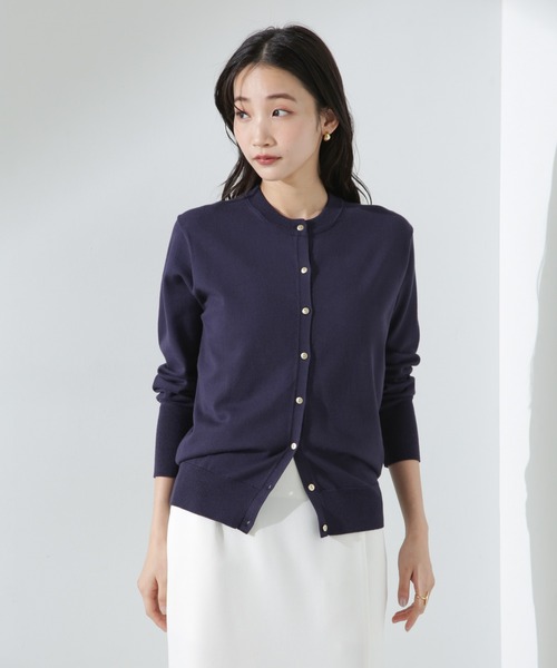 NANO universe（ナノユニバース）の「洗濯機洗可バンブーレーヨンニットカーディガン（ニット/セーター・レディース・ホワイト/ネイビー/ピンク・FREE）」の20枚目の写真