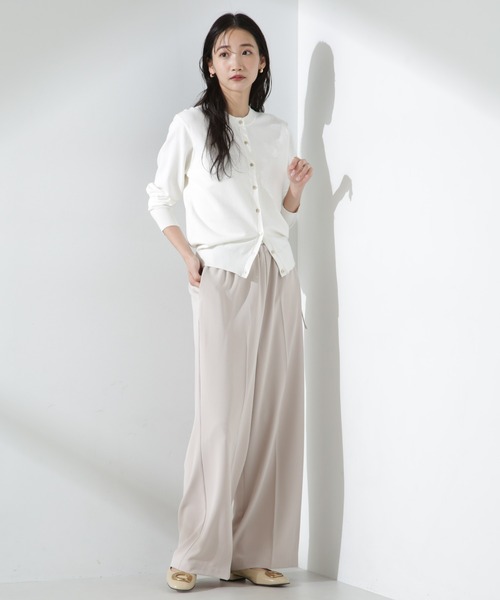 NANO universe（ナノユニバース）の「洗濯機洗可バンブーレーヨンニットカーディガン（ニット/セーター・レディース・ホワイト/ネイビー/ピンク・FREE）」の16枚目の写真