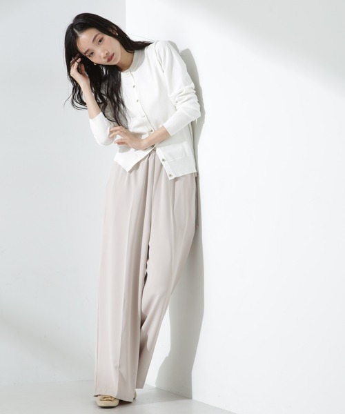 NANO universe（ナノユニバース）の「洗濯機洗可バンブーレーヨンニットカーディガン（ニット/セーター・レディース・ホワイト/ネイビー/ピンク・FREE）」の18枚目の写真