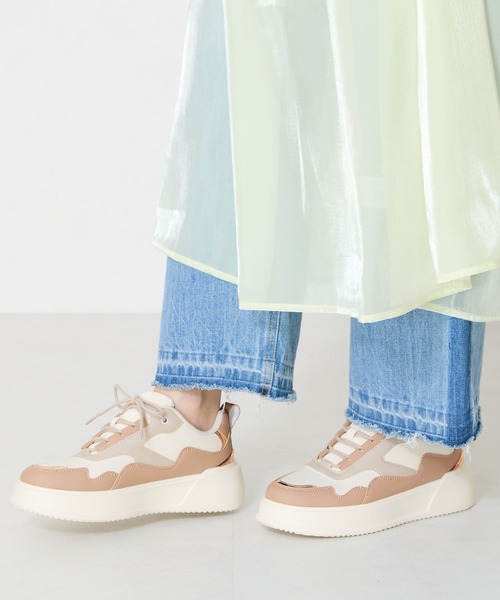 ORiental TRaffic(オリエンタルトラフィック)の「配色コートソールスニーカー/OT3756(スニーカー・レディース・グリーン/ベージュ/ブラック・34/35/36/37/38/39/40/41/42)」の19枚目の写真