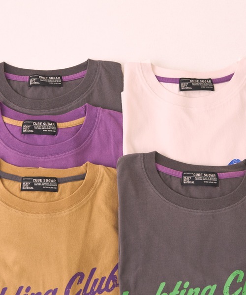 CUBE SUGAR(キューブシュガー)の「32/-天竺オゾン加工ネオンプリントTシャツ(Tシャツ/カットソー・レディース・マルチ/スミクロ/ベージュ/パープル/ホワイト・M)」の20枚目の写真