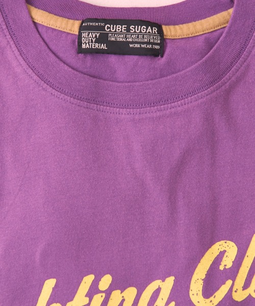 CUBE SUGAR(キューブシュガー)の「32/-天竺オゾン加工ネオンプリントTシャツ(Tシャツ/カットソー・レディース・マルチ/スミクロ/ベージュ/パープル/ホワイト・M)」の8枚目の写真