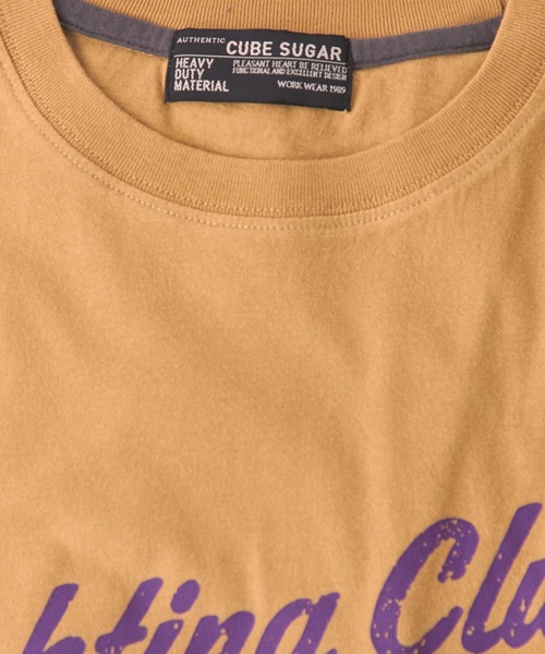 CUBE SUGAR(キューブシュガー)の「32/-天竺オゾン加工ネオンプリントTシャツ(Tシャツ/カットソー・レディース・マルチ/スミクロ/ベージュ/パープル/ホワイト・M)」の16枚目の写真