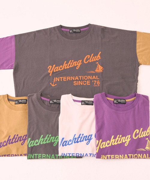 CUBE SUGAR(キューブシュガー)の「32/-天竺オゾン加工ネオンプリントTシャツ(Tシャツ/カットソー・レディース・マルチ/スミクロ/ベージュ/パープル/ホワイト・M)」の19枚目の写真
