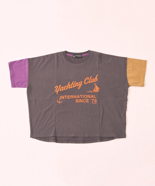 CUBE SUGAR(キューブシュガー)の「32/-天竺オゾン加工ネオンプリントTシャツ(Tシャツ/カットソー・レディース・マルチ/スミクロ/ベージュ/パープル/ホワイト・M)」の12枚目の写真